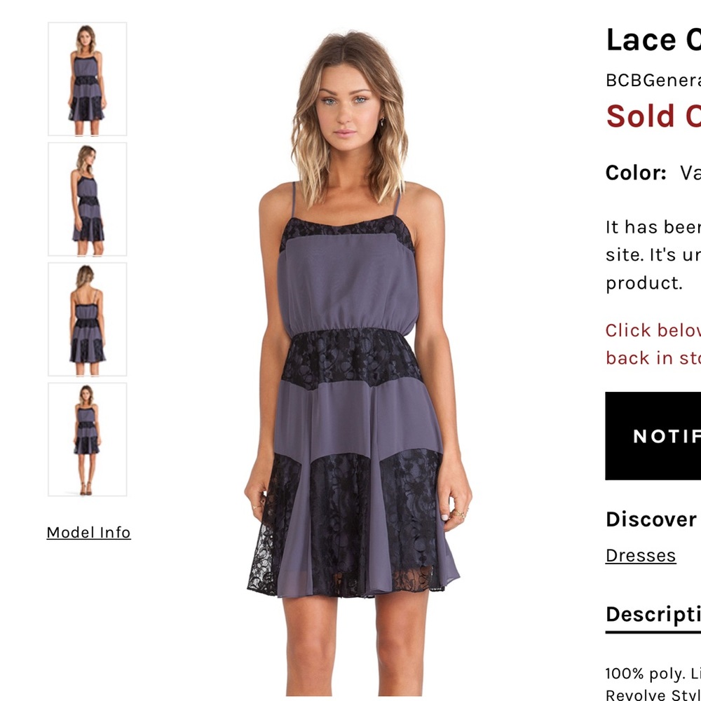 BCBG Generation Lace Cami Dress NWT